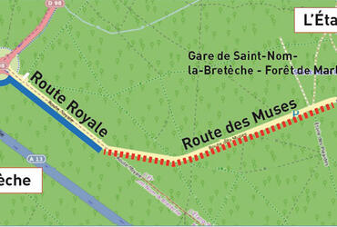Carte piste cyclable St Nom